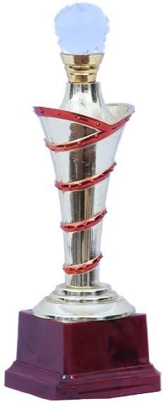 Image of Crystal Globe Trophies Shield for Winners Party Celebrations Ceremony Appreciation Gift for Winners Gold /Brown Cup Trophy Award for School Sport Academy for Teachers and Students