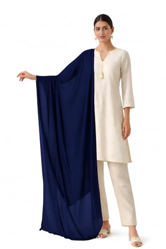 Image of MYRAH Chiffon Solid Casual Daily Use Dupatta For Women's & Girls Length - 2.50 Meter