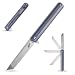 Eafengrow EF219 Tactical Folding Knife D2 Blade Knives Titanium Handle Knife,8.2 inch Pocket Knife Outdoor Tool EDC Camping Knife (Blue)