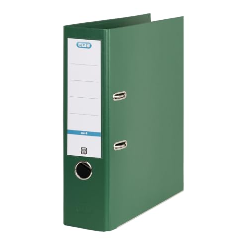 Elba A4 Lever Arch File, 570 Sheet Capacity, 80mm spine, Strongline Plastic on Board, Single, Green