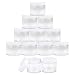 Beauticom 2 oz./60 Grams/60 ML (Quantity: 12 Packs) Thick Wall Round Clear Plastic LEAK-PROOF Jars Container with WHITE Lids for Cosmetic, Lip Balm, Lip Gloss, Creams, Lotions, Liquid
