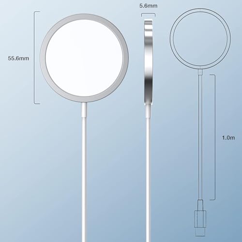 Image of GIANAC Wireless Charger 15 Watt Compatible with iPhone 17 /16 /15 /14 /13 /12 Series,15W Mag Safe Fast Charging Pad for Air pods 3 /2 /Pro