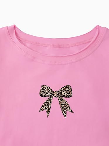 Image of Girls' Graphic Tees Summer Cute Tops Casual Short Sleeve Crew Neck T Shirts