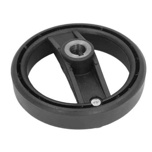 Volante de 125 mm Hidyliu de plástico negro con mango plegable para tornos 8