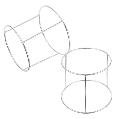 Housoutil Supporto Doppio per Vassoio di Frutti di Mare in Acciaio Resistente Portapiatti per Pizza da Ristorante 16-18 CM Set 2 Pezzi per Buffet e Uso Quotidiano