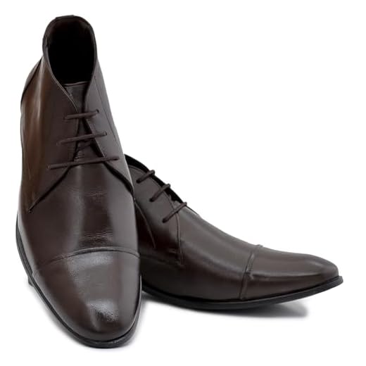 Turunelli Calçados | Bota Coturno Social Masculina em Couro Naturalle | Cores Mooca, Café e Preto | Forro em Couro, Cadarço Café Encerado, Solado em Borracha Antiderrapante – Tamanhos 37 ao 44 (Café, Media, BR, Adulto, Numérico, 40)