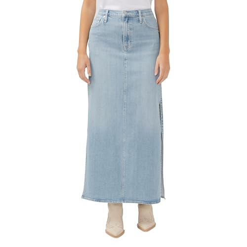 Silver Jeans Co. Women's Side Split Denim Maxi Skirt
