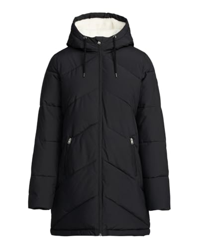 Roxy Better Weather - Länger geschnittene Steppjacke mit Kapuze für Frauen Schwarz