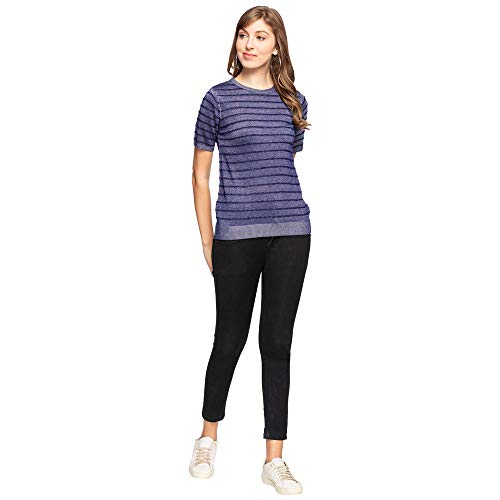 Image of Pepe Womens Round Neck Stripe Knitted Top