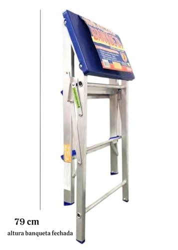 Escada Banqueta de Alumínio Dobrável, Alustep - 3 degraus