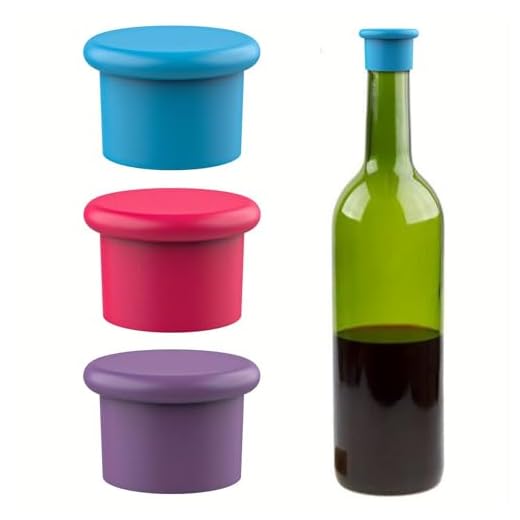 Silicone Wine Stoppers, Reusable Wine Bottle Stopper, Sparkling Wine Corks, Sealed Wine Bottle Caps, Glass Corks(3 Pack)