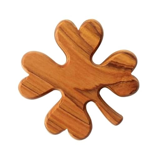 KASSIS Piedra de la Suerte de trébol de Madera de Olivo – Amuleto Natural Hecho a Mano en Belén – Piedra de Bolsillo, símbolo Protector y Detalle con Significado | Ya disponible en tu tienda friki favorita! En mundofriki.es!