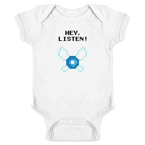 Image of Pop Threads Hey Listen! Navi Video Gaming Gamer Funny Infant Baby Boy Girl Bodysuit