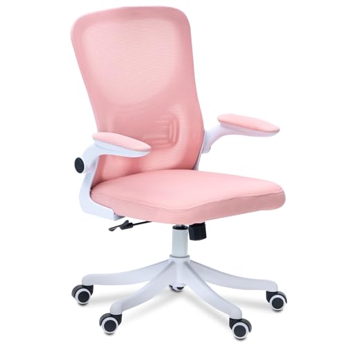 Alex-Daisy-Flexo-Ergonomic-Office-ChairStudy-ChairComputer-Chair-Without-Headrest-Pink