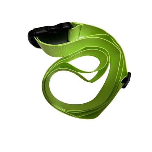 Image of Travel Luggage Straps 2 Pieces Adjustable Lightweight Suitcase Belt Upgraded Larger Thicker Sturdier Buckle with Black Green Red Yellow Straps (Green)