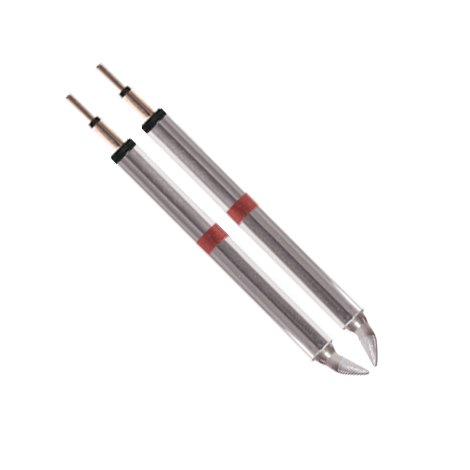 Image of Thermaltronics K80TZ018B Tweezers Cartridge Pair - Chisel 1.78mm (0.07in)
