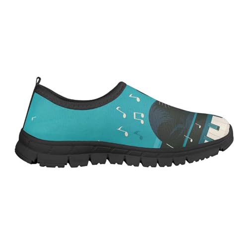 Water Shoe for Kids Slip on Sneakers with Black Cat Piano Print Walking Shoes Boys Girls Comfort Sneakers for Tennis Outdoor4