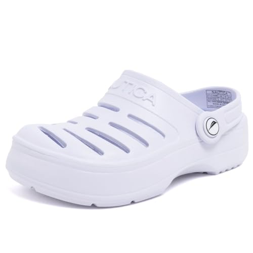 Image of Nautica Kids Clog Sandals - Slip-On Lightweight Water Shoes with Adjustable Heel Strap - Comfortable EVA Slip-Resistant Clogs for Boys & Girls - Toddler & Youth Sizes
