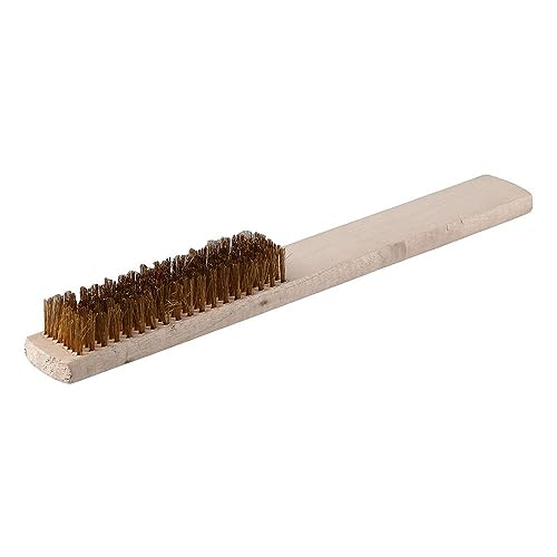 HOBBYIN Brass Brush,Soft Brass Bristle Wire Brush,Wire Scratch Brush with 9