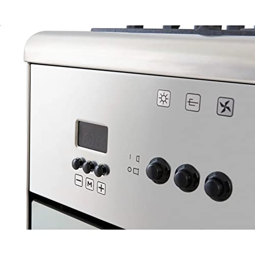 بوتاجاز قائم بذاته من لاجيرمانيا 9C10GLA1X4AWW، 5 شعلة غاز - فضي