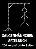  Galgenmännchen Spiel Galgenraten Buch Hängemännchen Heft 200 Seiten Aktivitätsbuch: Spiele für unterwegs Erwachsene Kinder Ratespiel Denkspiel Buchstabenspiel Papierspiel Reisespiel Mitbringsel