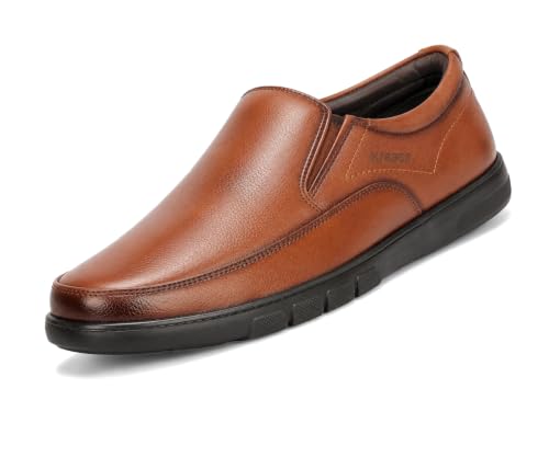 Image of Kraasa Brass Formal Shoes for Men | Vegan Leather Slip-On Office Shoes