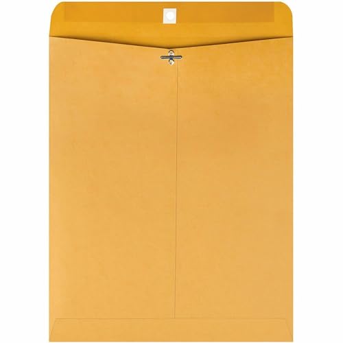 Quality Park 11-1/2 x 14-1/2 Clasp Envelopes, Clasp and Gummed Closures for Storing or Mailing Large Documents, 28 lb Kraft Paper, 100 per Box (QUA37905) - Thumbnail 3