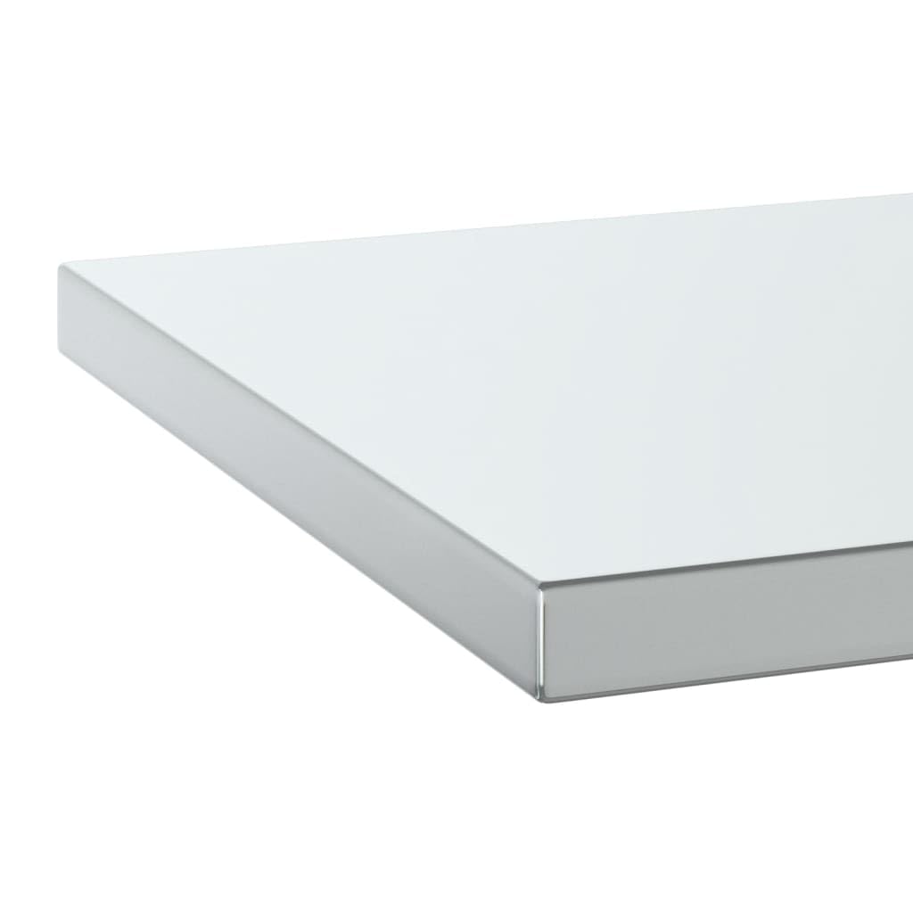 Homgoday Estantes de pared 2 unidades, estantes flotantes, estante de pared, estantería colgante, estantería de pared, para dormitorio, cocina, oficina, salón, 75 x 40 x 3 cm, acero inoxidable