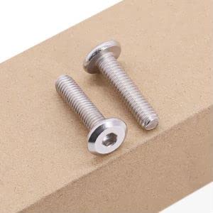 Miniatura 6 de M5-0.031 x 1.378in (50 piezas) Tornillos hexagonales de cabeza de zócalo para muebles, pernos de conexión, acero inoxidable 304 188, rosca completa,