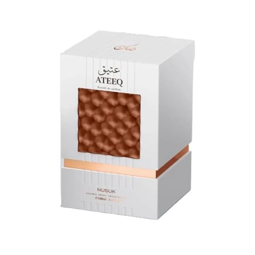 Image of Nusuk Ateeq Extrait de Parfum For Men & Women -100ml II Luxury Fragrance in Crystal-Cut Glass Bottle II