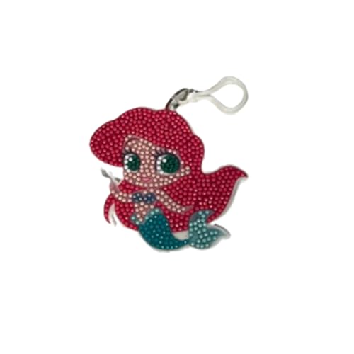 CRYSTAL ART - Juego de charms para mochila de diamantes, diseño de Disney Ariel la Sirenita