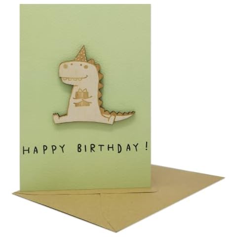 Woodland Mail Dinosaur Birthday Card for Kids Cover