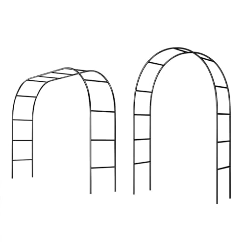 Henmeili Gartenbogen, Hochzeitsbogen, Garten-Pergola für Innen- und Außenbereich, Rasen, Garten, Verschiedene Kletterpflanzen, 200x180x40 cm