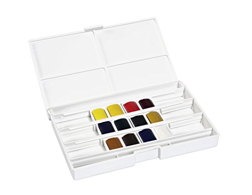 Tinta Aquarela Lefranc & Bourgeois 12 Cores Pastilha Lefranc & Bourgeois, 12 Cores