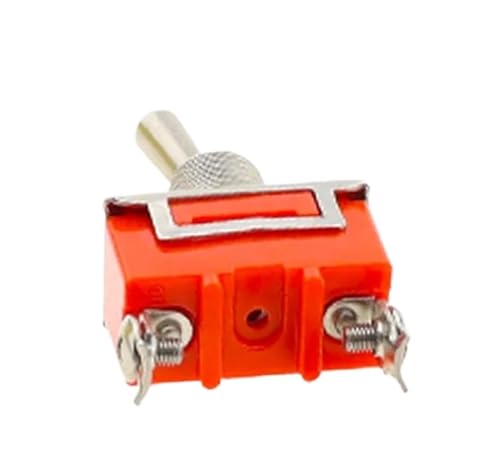 Interrupteur à bascule orange E-TEN1021 SPST 2 broches 15A 250V lot de 3 pièces