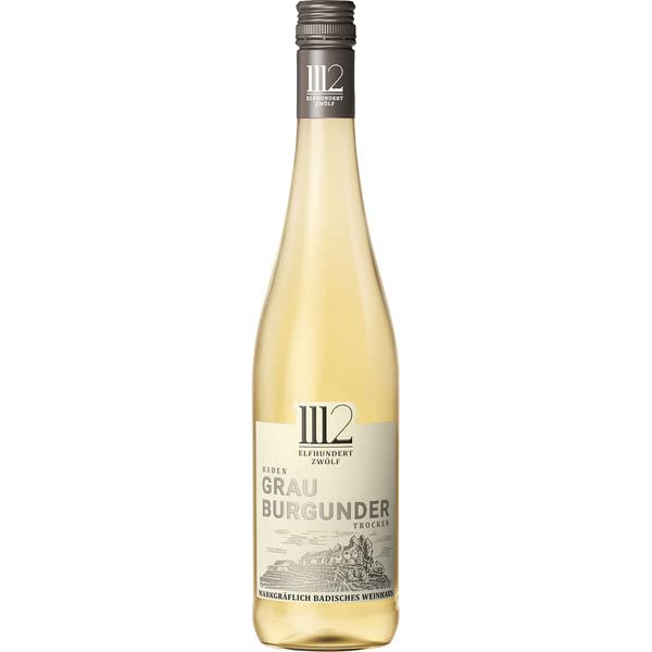 1112 Grauburgunder Weißwein trocken 13% vol., 6er Pack (6 x 0.75 l)