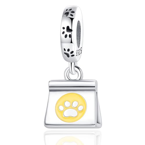 Abalorio de plata 925 con corazón romántico para lucir en pulseras