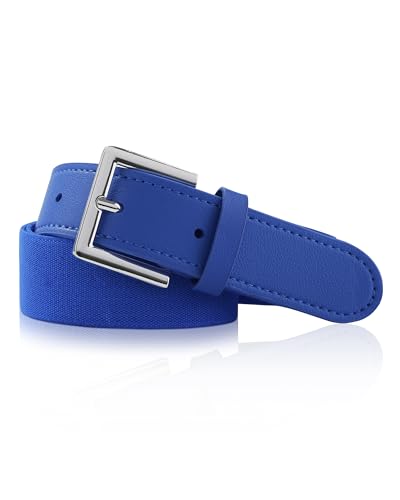 AWAYTR Youth Baseball Belt Boys - Adjustable Elastic Softball Belt for Kids Girls Pants Uniform(Royal Blue 20-34)