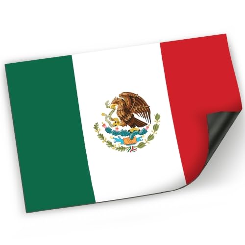 Image of Magnet Me Up Mexican Mexico Flag Car Magnet Decal, 7x12 Inches, Heavy Duty Automotive Magnet for Car, Truck SUV