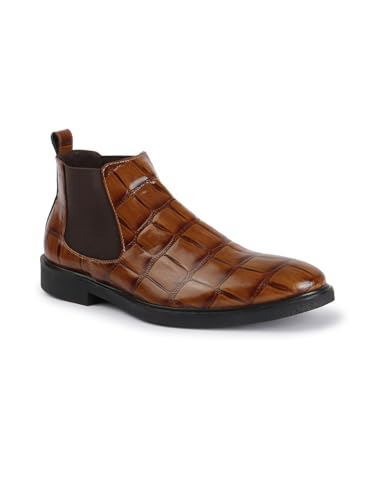 Image of Carlton London Men's Chelsea Slip-On Round Toe Comfortable Boot