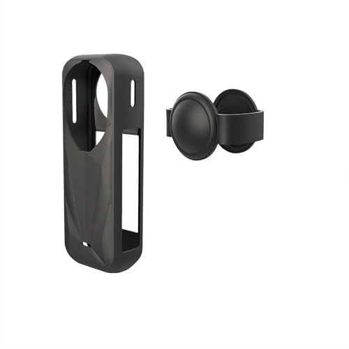 For Insta360 X5 シリコンカバー+レンズキャップ 防水防塵 軽量 充電可能 耐衝撃性 無臭で ソフト for Insta360 X5 アクションカメラ 保護カバー カメラ保護ケース