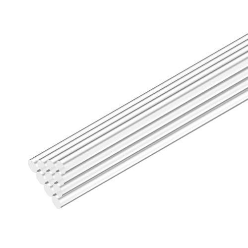 Image of M METERXITY 10-Pack Acrylic Round Rods, 11.8 x 0.16 Inch / 300 x 4 mm Clear Acrylic Dowel Rods Sticks Plastic Sticks Strip for DIY Crafts Lighting Gardening Decorations