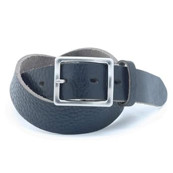 【お好みにカスタマイズ♪】栃木シュリンクレザーベルト35mm×選べるバックル10種類 (E.BASIC SQUARE（ベーシックスクエア）, NAVY（ネイビー）)