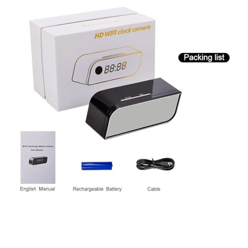 Image of DEATTI 4K UHD Spy Hidden in WiFi Clock Hidden Camera Wireless IP Video Recorder Indoor Security Surveillance Camera Nanny Cam 140 Angle Night Vision /Motion Detection (DECM29)