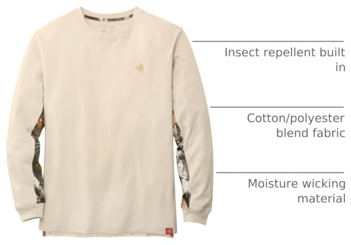 Image of Legendary Whitetails Men's Backcountry Long Sleeve Camo T-shirt - Casual Crewneck Pullover Regular Fit