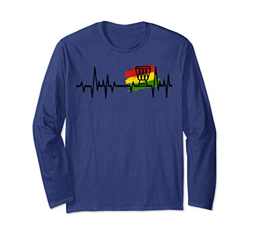 Heartbeat Djembe Reggae Drummer Djembe Lover Gift Long Sleeve T-Shirt