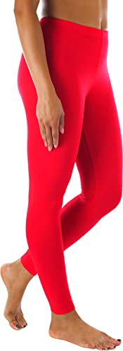 Image of ToBeInStyle Women's Skinny Fit Cotton Full Length Leggings Tights - Regular and Plus Sizes