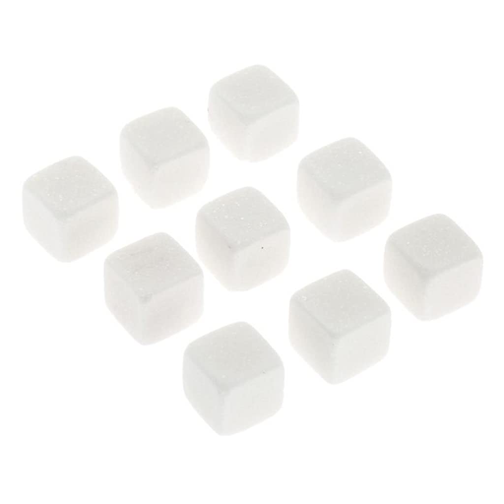 Set de Regalo - 6/9 Cubitos de Hielo Reutilizables con Tapón de Pinzas Beber (Color : Blanco) (Blanco)
