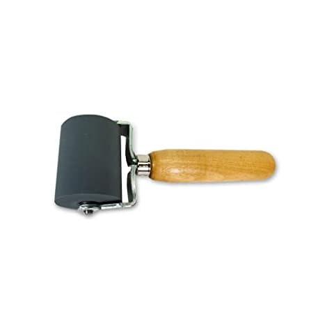 DYNAMAT 10007 Dyna-Roller Professional Heavy Duty Sound Deadener Installation Tool with Wood Handle and 2" Wide Rubber Roller Cover