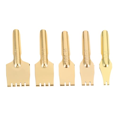 DOITOOL Chinese Writing Pen Nibs Set 5pcs Flat Head Calligraphy Pen Tips Brass Material Long-lasting and Reliable